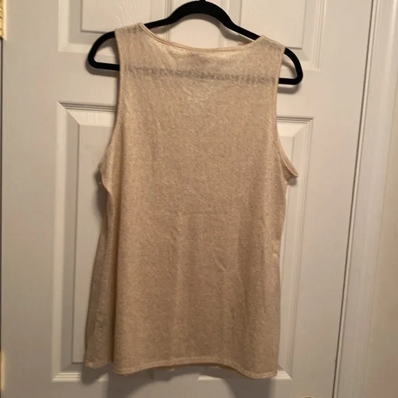 Knox Rose Embellished Cream Sleeveless Top…size XL - Picture 2 of 5